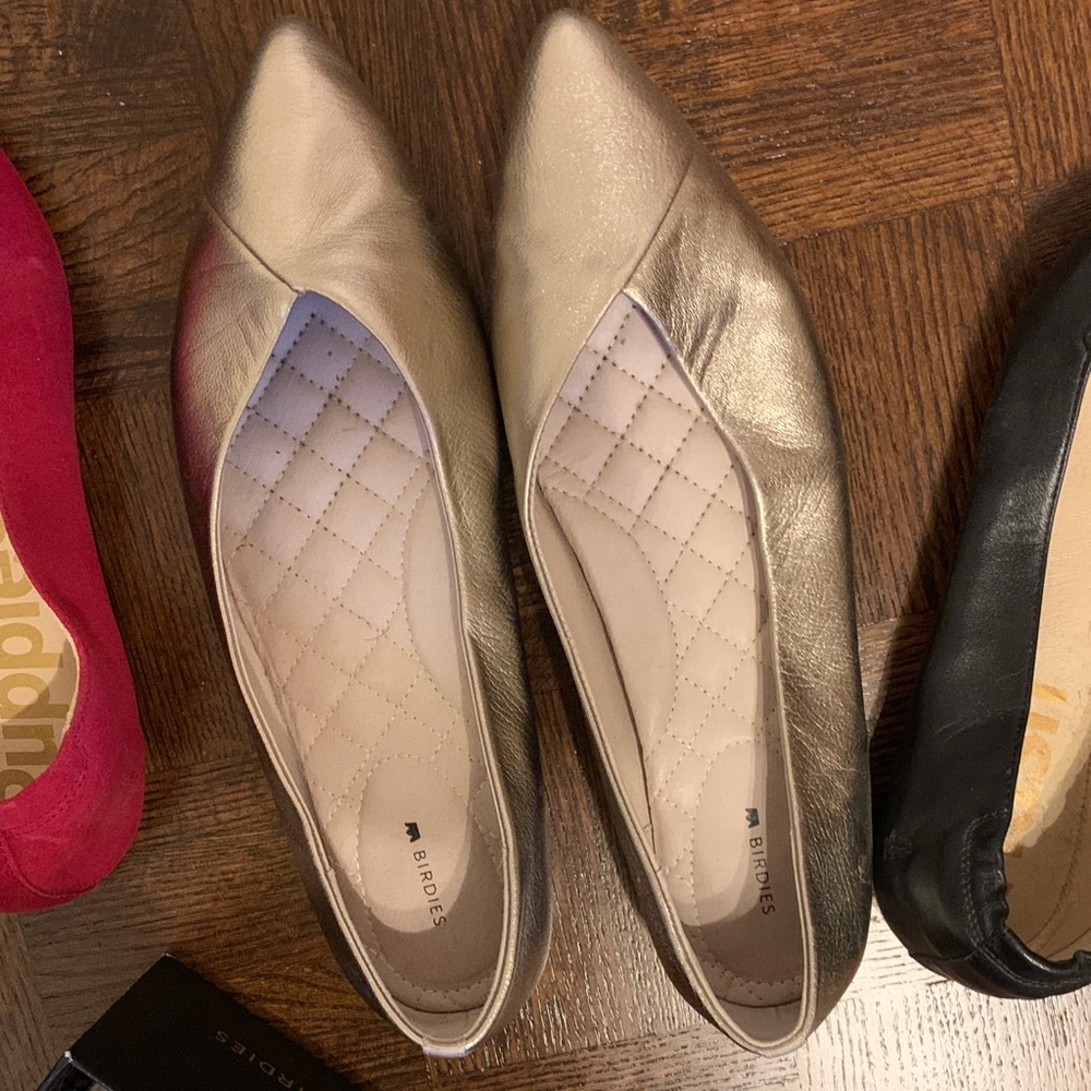 Birdies Metallic Gold Women's Flats
